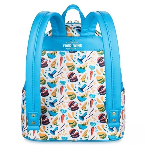 NEW EPCOT Food & Wine Festival 2023 Mini Backpack Disney Loungefly NWT AOP #5 - Picture 8 of 9